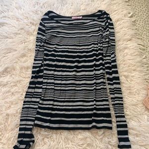 Calypso long sleeve striped shirt